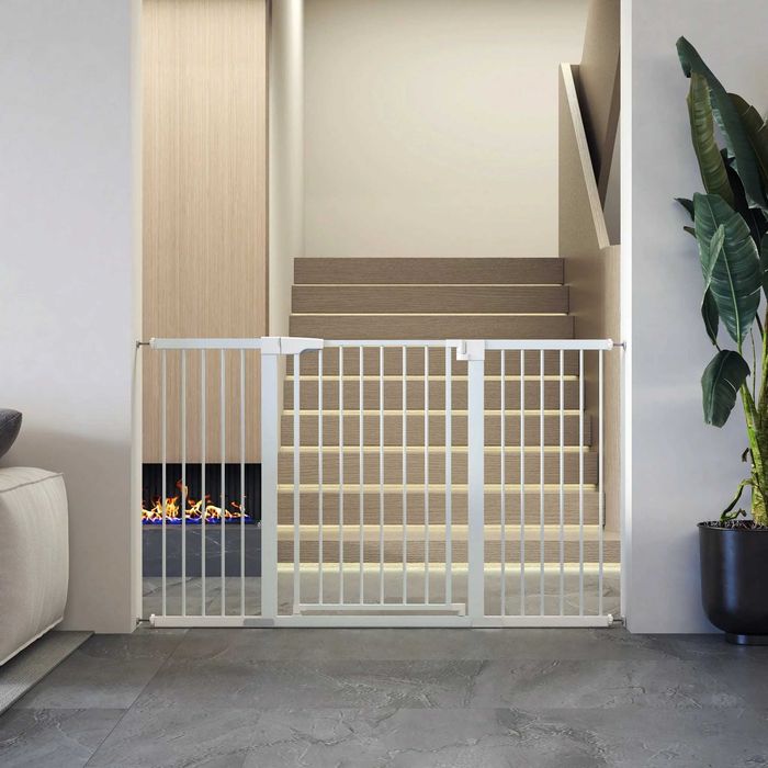 Extensie 7 cm pt. Poartă de Siguranță PRO 180° pentru Copii și Animale 75-89 cm ALB