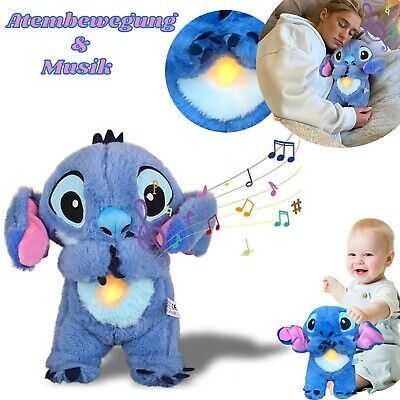 Jucarie de plus cu respiratie Stitch albastru