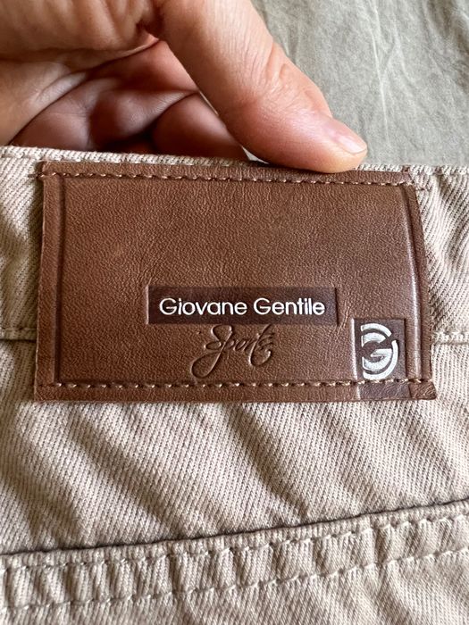 Giovane Gentile бежевые мужские джинсы 100% хлопок, размер 33/34