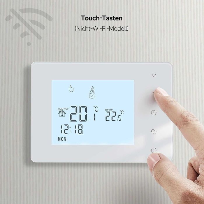 Termostat ambiental programabil pe baterii pentru centrale pe gaz