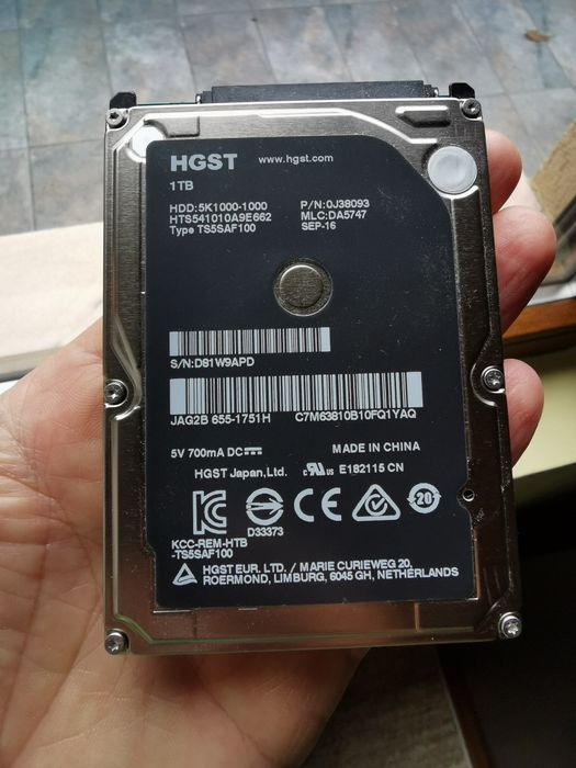 Hdd 1Tb HGST, IMac 21,5inch, 2015 Monterey