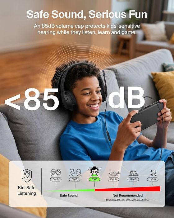 Căști cu fir Belkin Gaming Inspire Kids cu dongle USB-C