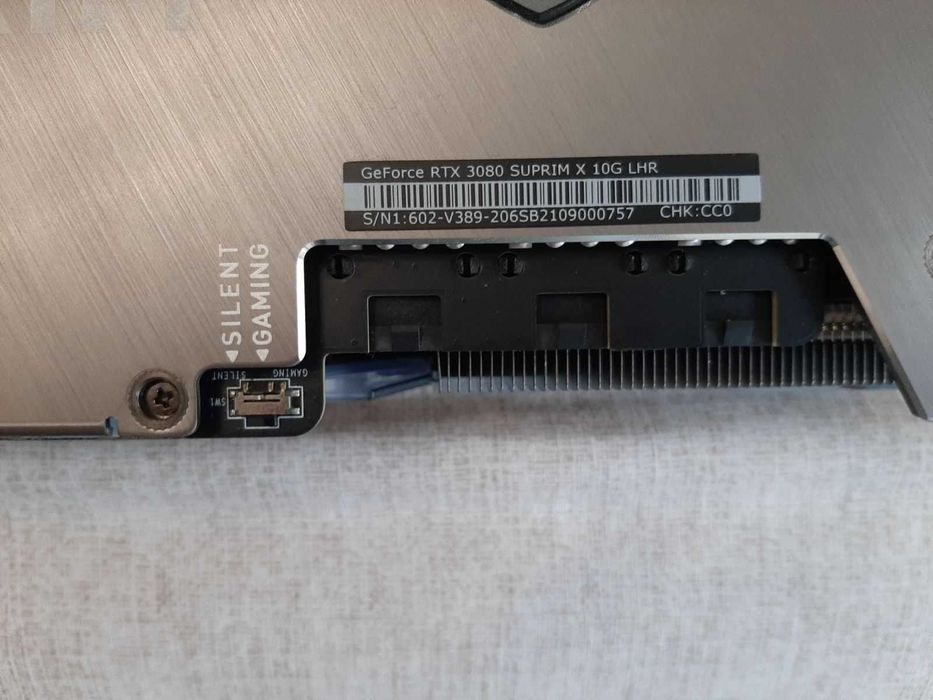 Видео карта GEFORCE RTX 3080 , SUPRIME X , 10GB , GDDR6X