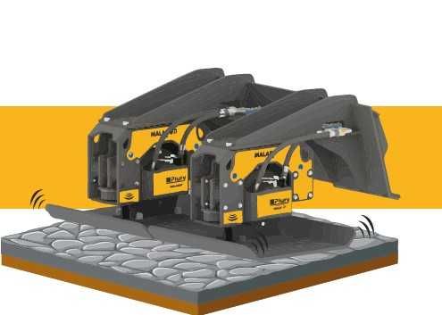 Placă de compactare dublă pentru atasamentul PLURY MALAGUTI