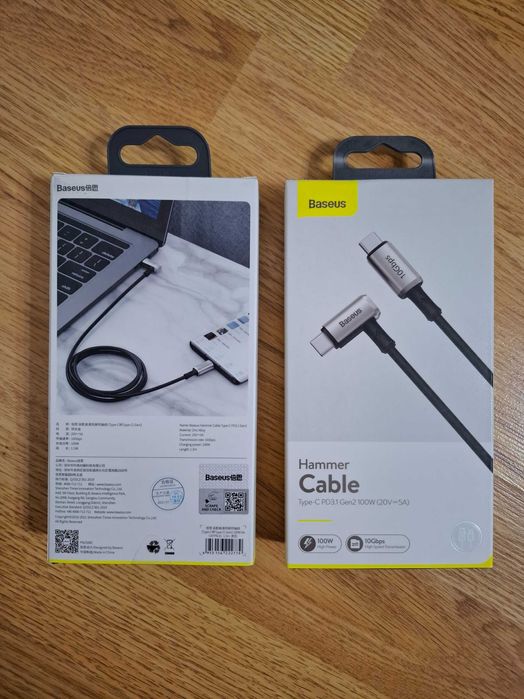 Cablu Baseus Hammer Type-C La Type-C PD Cu VOOC 4K la 60 Hz 10Gbp 100W