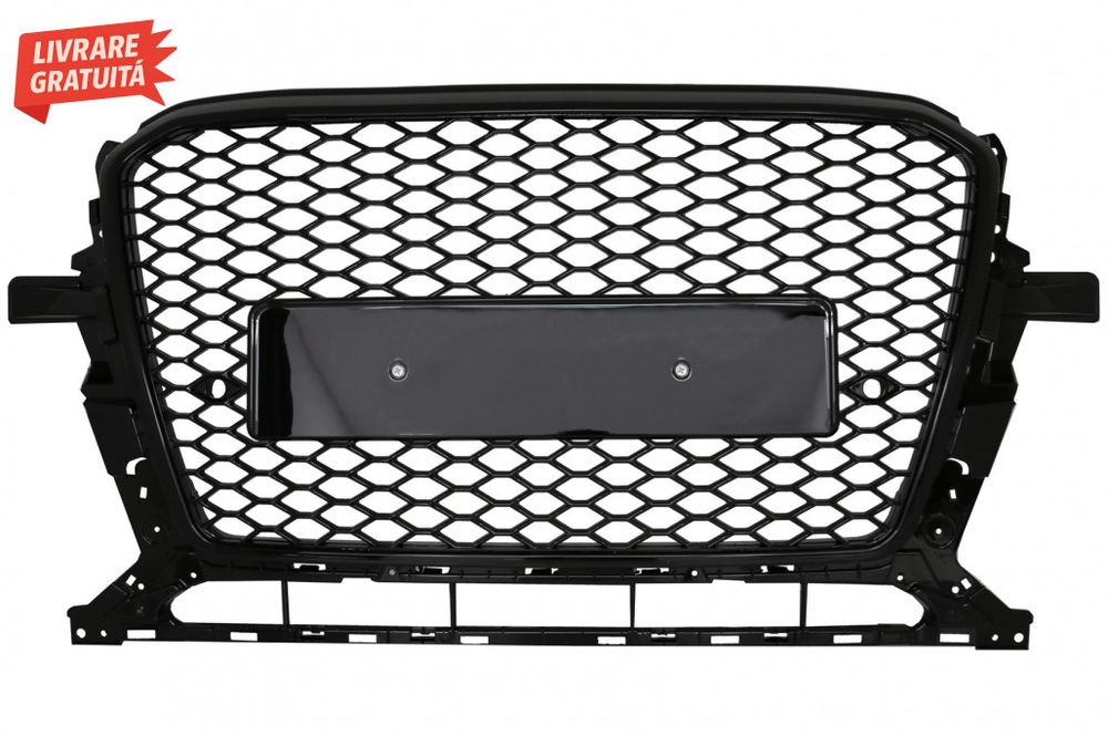 Grila Bara Fata Audi Q5 8R Facelift (2012-2015) Negru Lucios