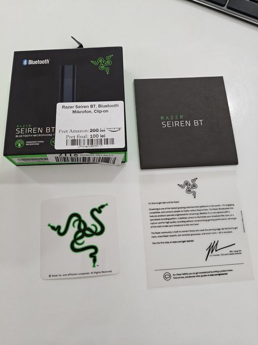 Razer Seiren BT, Microfon Clip-On Bluetooth
