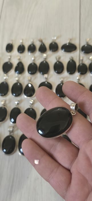 Pandante argint onix