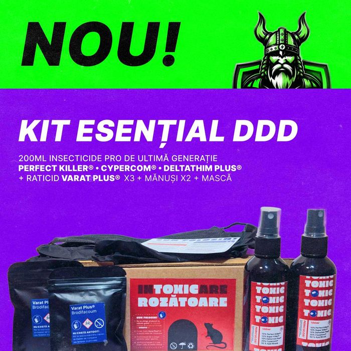Kit DDD Otravă Șoareci Insecticid Gândaci Furnici Rozătoare Deratizare