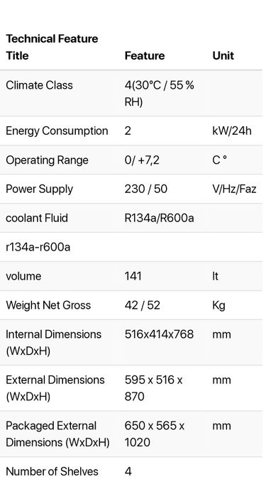 Подбаров хладилник Ugur USS 160