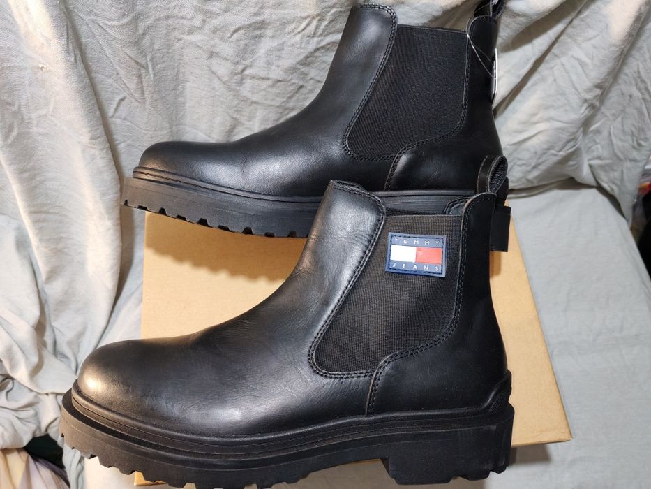 Удобни мъжки боти от естествена кожа TOMMY JEANS №44