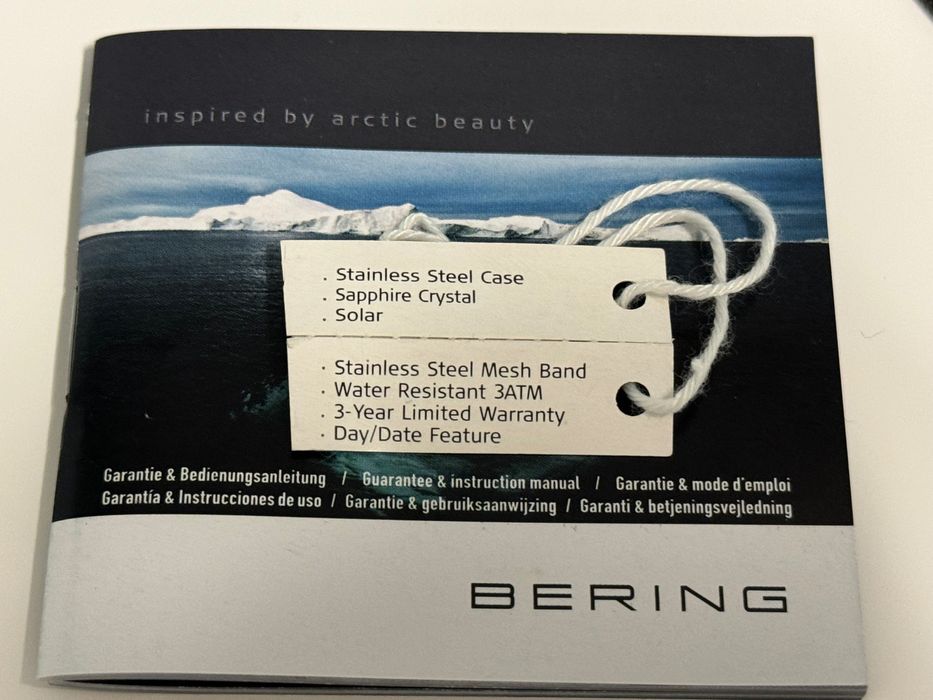 Ceas Barbati  BERING Solar Slim 40MM Cristal Safir