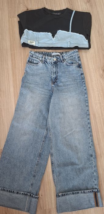 Дънки Rimas и тениска с деним акцент