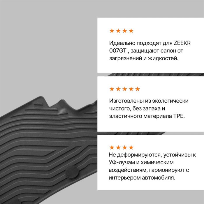 Резиновый салон полик для ZEEKR 007 GT от «LuxwayShop»