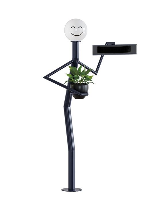 Светодиодный светильник торшер Смайлик