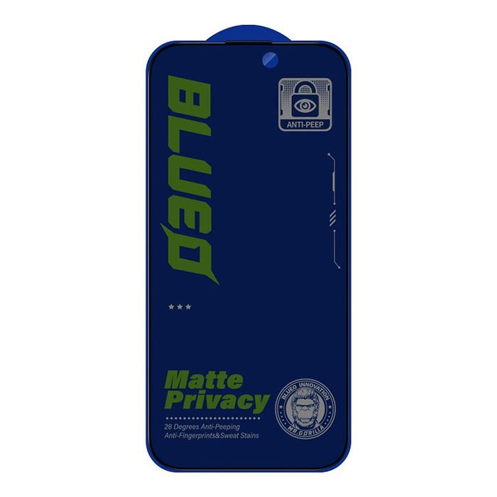 Blueo full cover anti-peep matte glass iphone 17