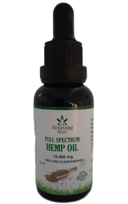 50% CBD Конопено Олио 15 000mg 30мл, Пълен спектър -Безплатна доставка