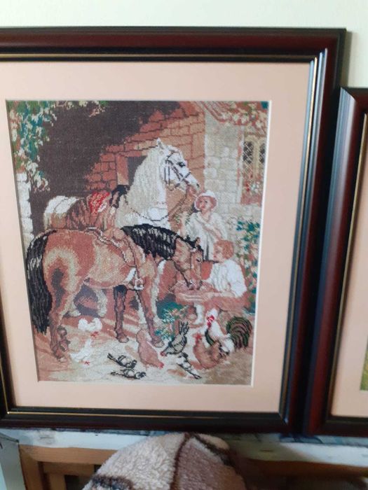 Goblen: Caii și Copii, înrămat