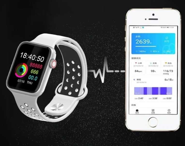 Smartwatch T55 PRO MAX, ceas inteligent Monitor, + Casti, ALB