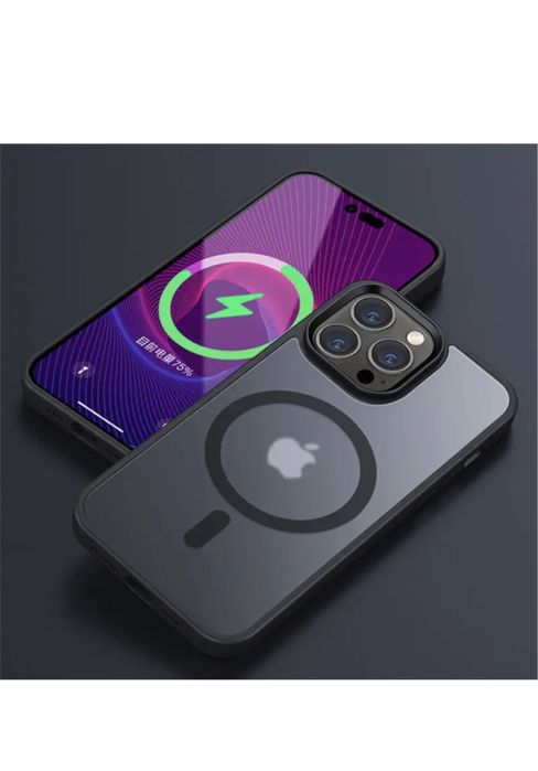 Husa Magsafe Silicon Plexi Mat Iphone 12/13/14/15/16 PRO MAX PLUS