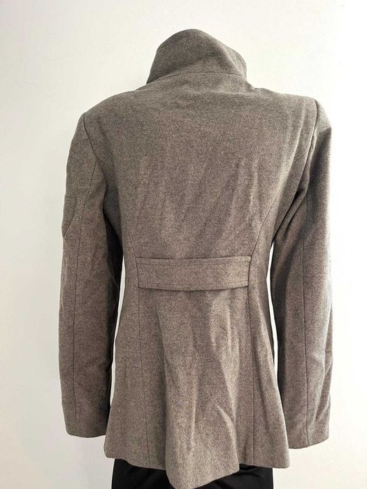 Palton gri Benetton, 80% lână, XS