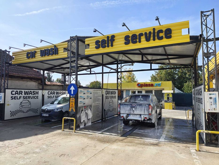 Vand Spalatorie AutoSelf Service Functionala, Completa, Structura metalica + Echipamente, Automatizare, 2 Boxe etc