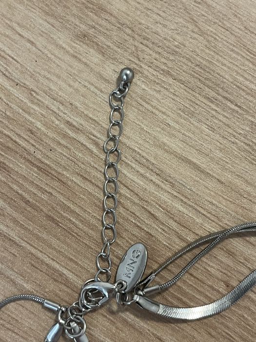 Lantisor femei mango y2k suflat cu argint