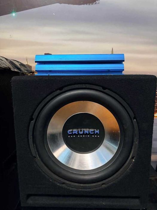 Усилвател 400 вата с каса  350 4ома 12 инчова