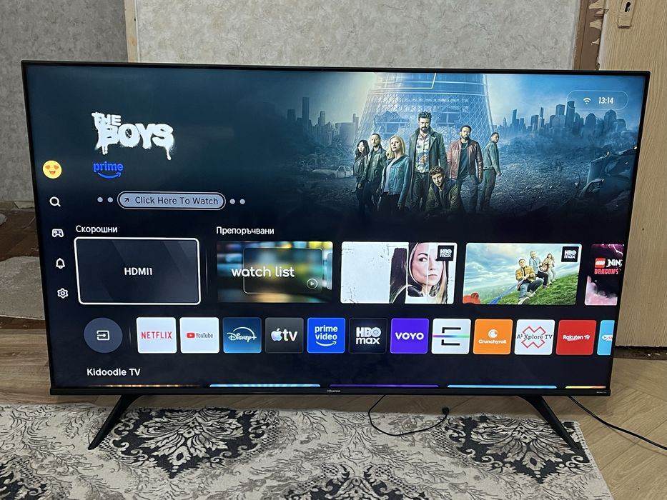 Смарт телевизор Hisense - 55A6BG, 55'', DLED, 4K, черен