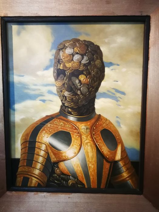 tablou (mare) George Grigorescu - Timpul, Ulei pe pânză, 92x70cm, 1999