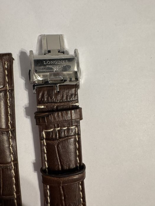 Curea piele maro ceas Longines 21mm