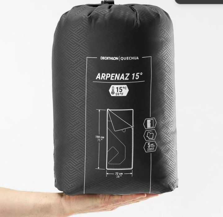 Кемпинговый спальный мешок Quechua Arpenaz 15