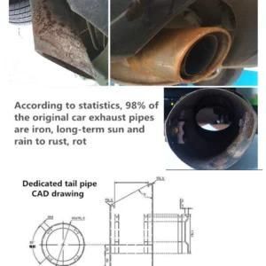 Накрайник №3384-3 за ауспух Двоен Ø 63мм