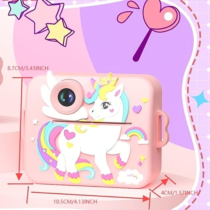 Детски фотоапарат с печат,  Двойна предна камера с а