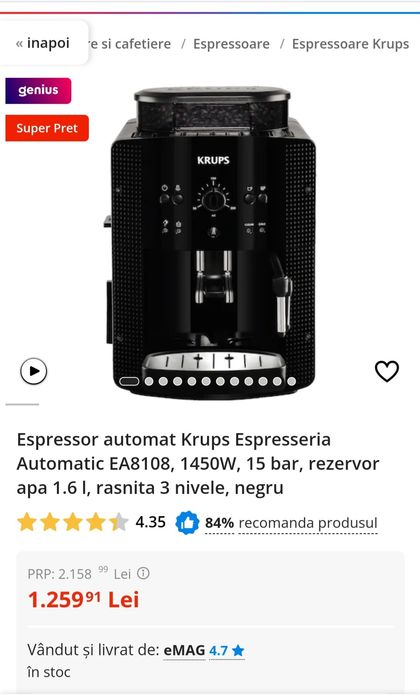 Expressor KRUPS , ca nou