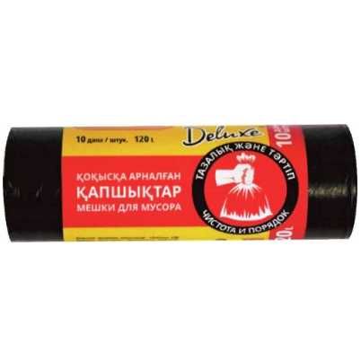 Пакеты мешки для мусора 60 л 10 штук Делюкс Delux  прочные 30 мкм