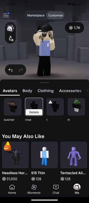 ..Roblox account