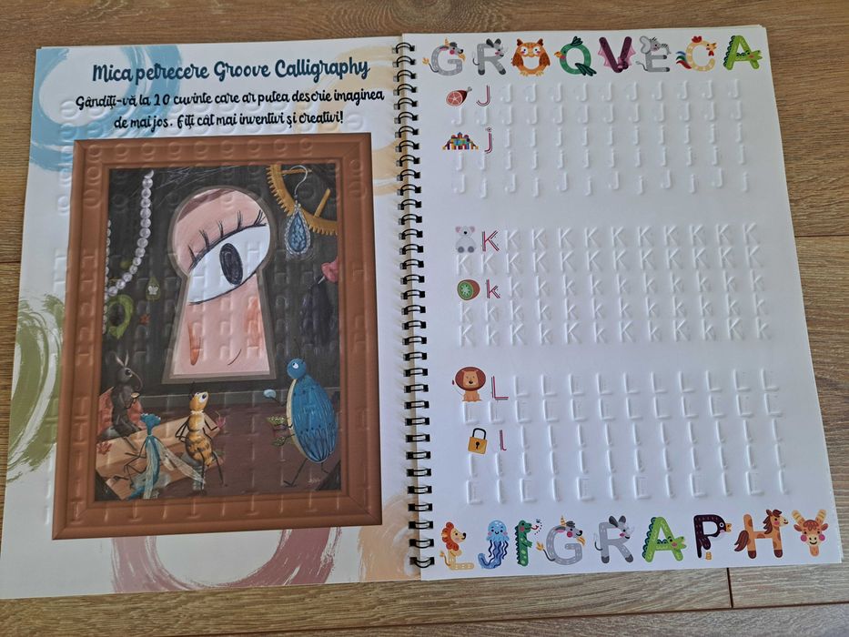 Carti reutilizabile pentru exersarea scrisului [Groove Calligraphy]