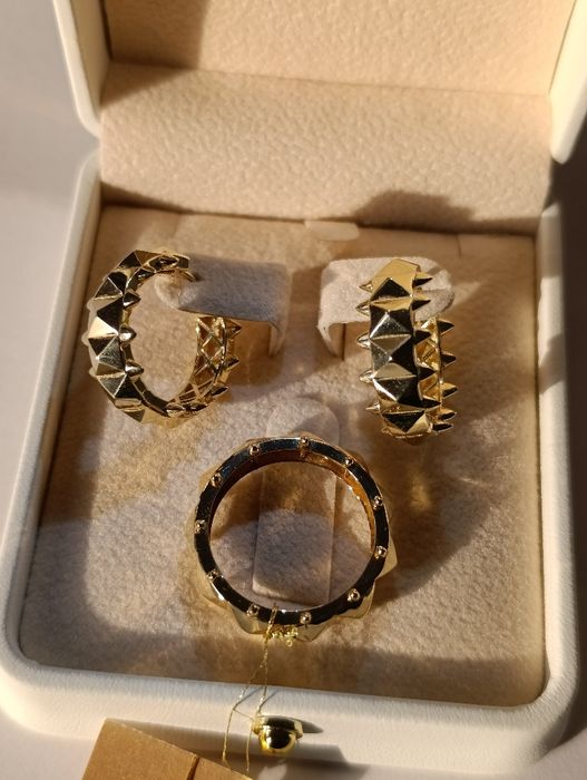 Золотоя комплект картиер клеш  Турецкая изделия проба 585,вес 7,70гр