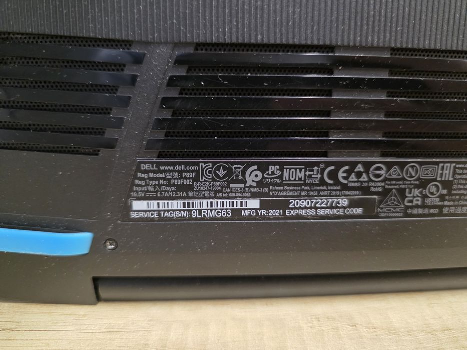 Laptop Dell G3 3500 i7, 20GB RAM, GTX1650 TI