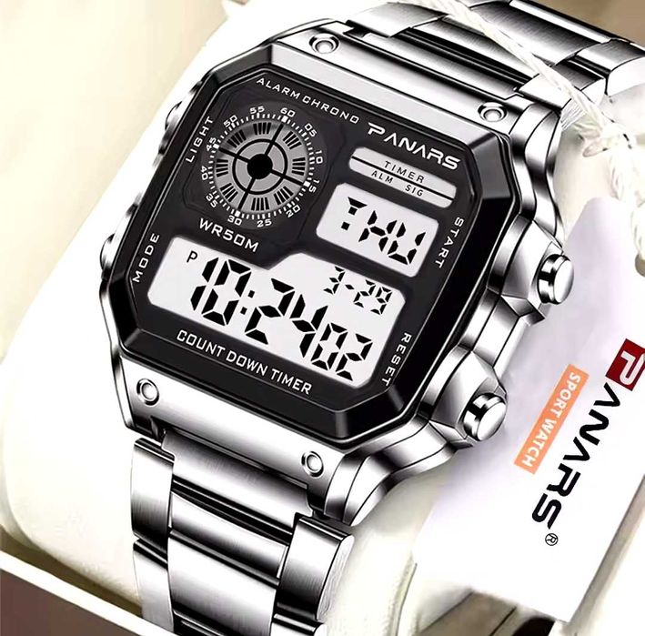 Ceas de mana Vintage cu afisaj Panars mecanism Model Casio metalic Nou