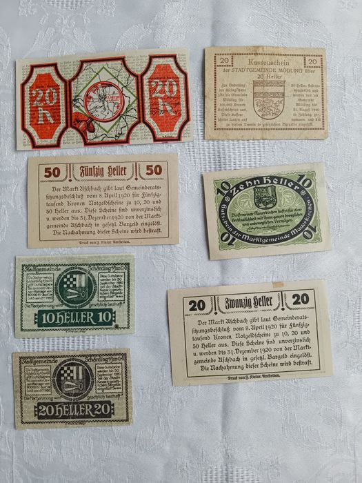 Bancnota veche, Austria , lot