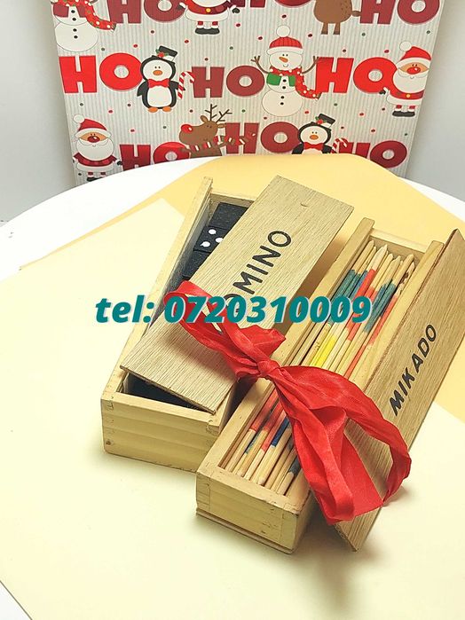 Pachet De Sarbatori  Joc Marocoo mikadoSi Domino  Transport Gra