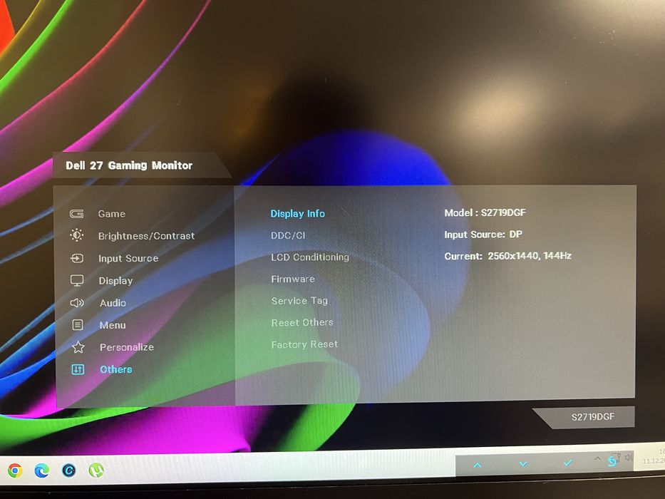 Monitor Dell 27 inch / 144hz IPS / 2560x1440 (2K)