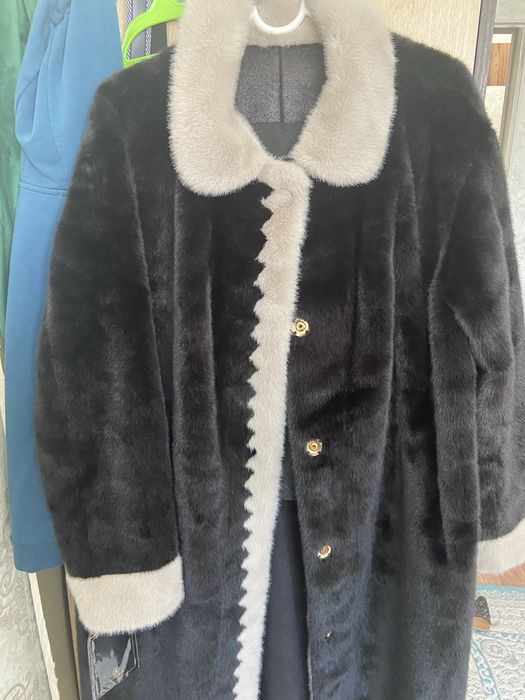 Эко шуба новый черный