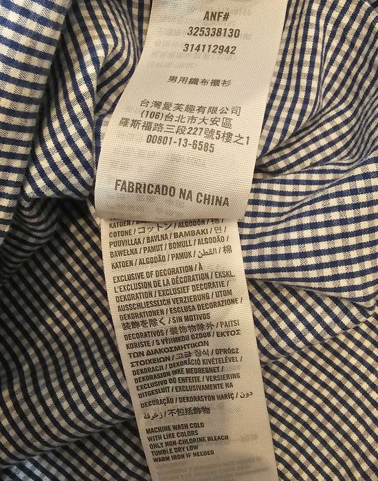 Cămașă Hollister California – Mărimea M – Model Gingham Albastru/Alb