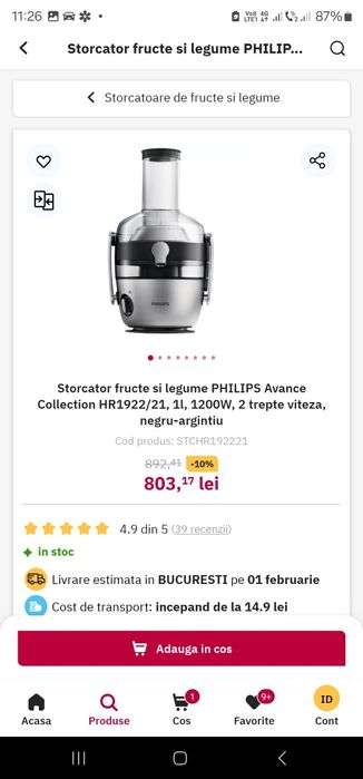 Storcator fructe Philips