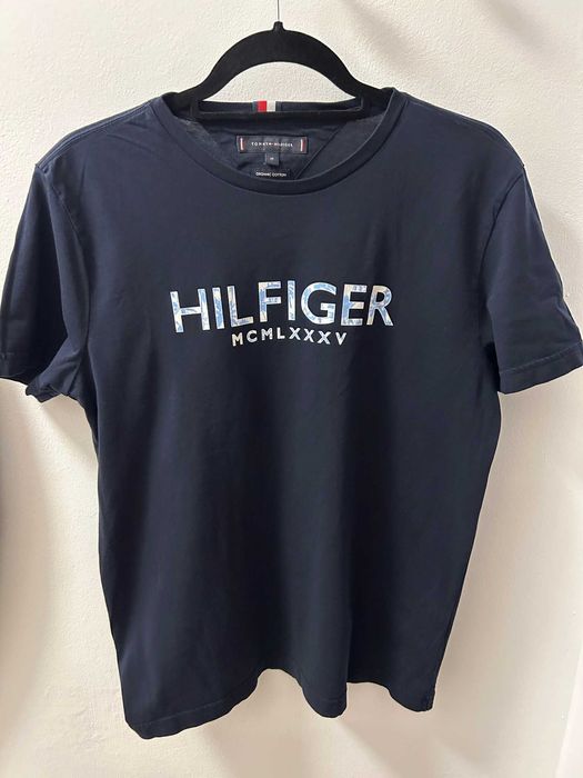 Оригинална тениска Tommy Hilfiger | Cotton | тъмносиня | размер M