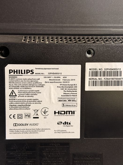 Tv philips led hd in stare perfecta