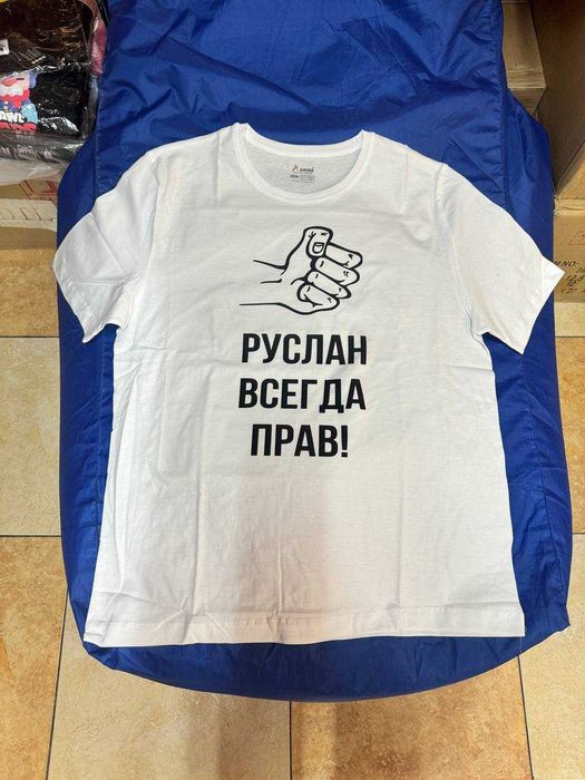 Белые и Черные х/б футболки с вашим фото или логотипом